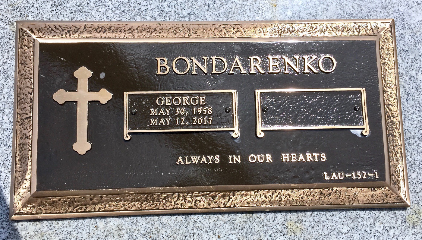 bronze memorial plaque by Monroe Monuments in Northern New Jersey — example 5