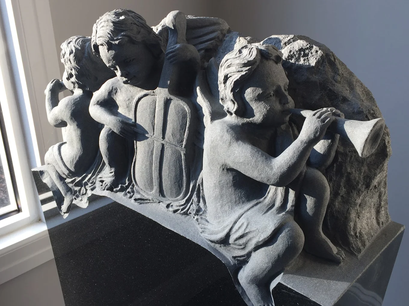 Custom granite monument crafted by Monroe Monuments