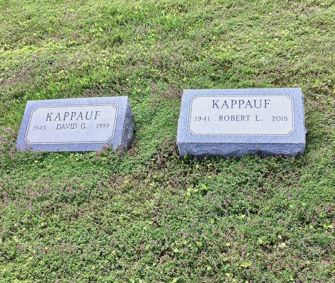 flat stone grave marker by Monroe Monuments in Northern New Jersey — example 7