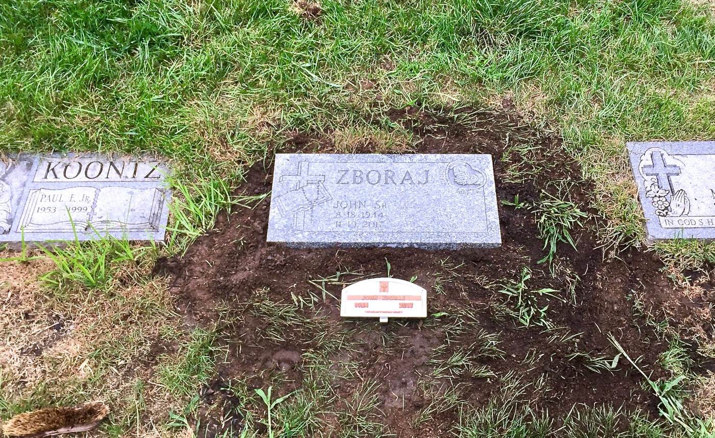 flat stone grave marker by Monroe Monuments in Northern New Jersey — example 9