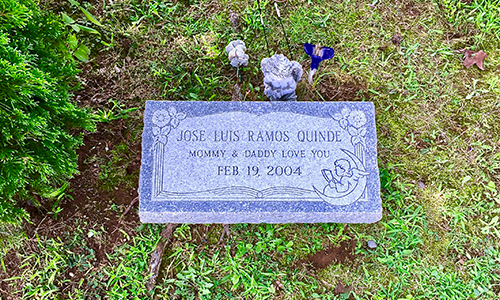 flat stone grave marker by Monroe Monuments in Northern New Jersey — example 13