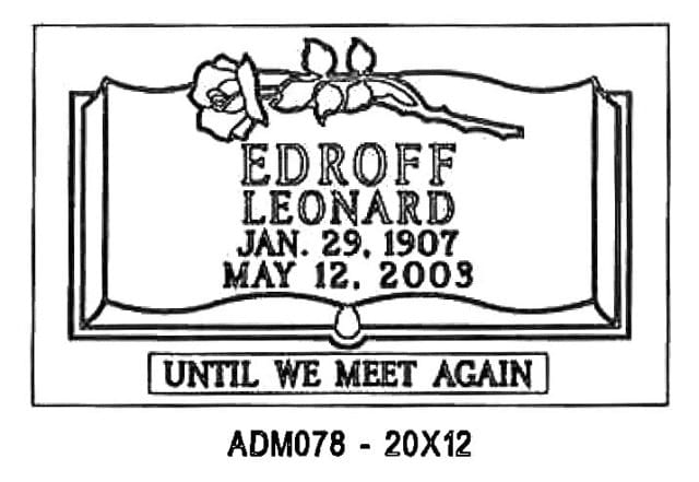 monument design by Monroe Monuments in Northern New Jersey — example 77