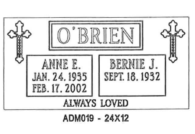 monument design by Monroe Monuments in Northern New Jersey — example 157