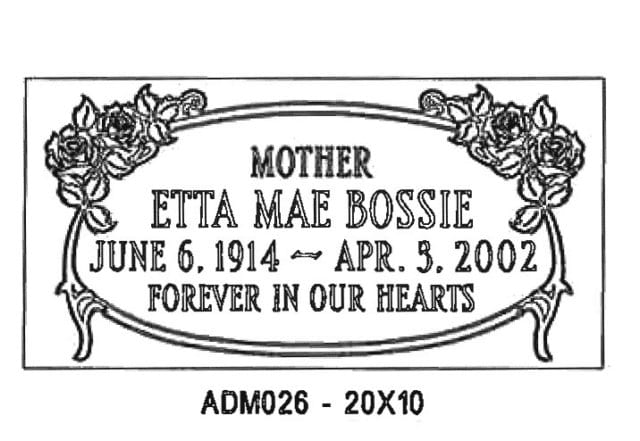 monument design by Monroe Monuments in Northern New Jersey — example 209