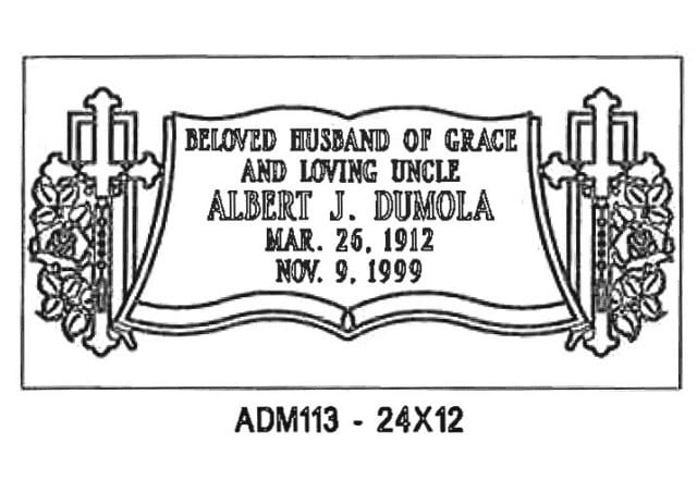 monument design by Monroe Monuments in Northern New Jersey — example 212