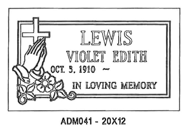 monument design by Monroe Monuments in Northern New Jersey — example 234