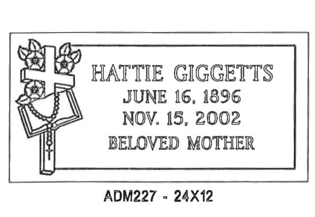monument design by Monroe Monuments in Northern New Jersey — example 299