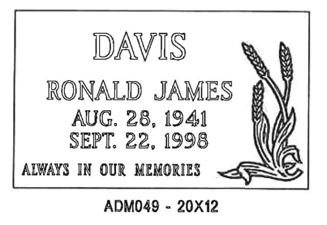 monument design by Monroe Monuments in Northern New Jersey — example 368