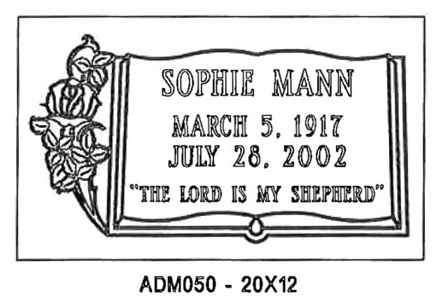 monument design by Monroe Monuments in Northern New Jersey — example 376
