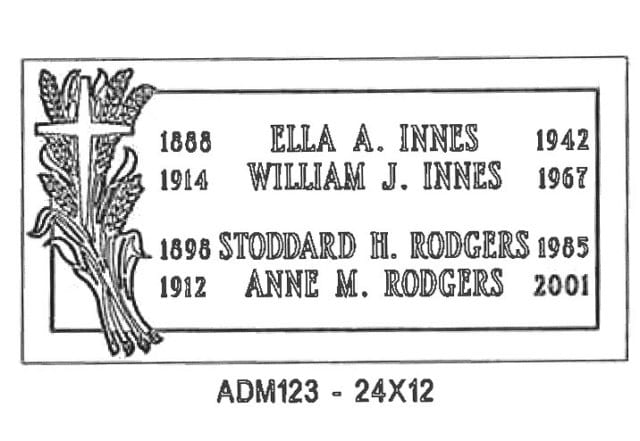 monument design by Monroe Monuments in Northern New Jersey — example 380