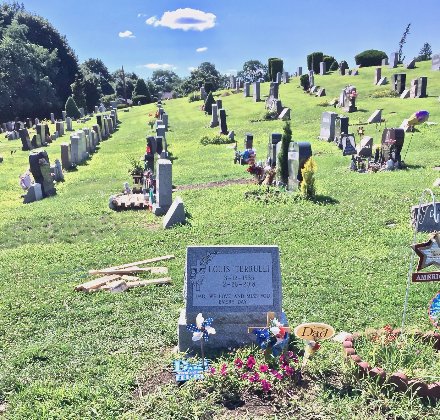 slant style monument by Monroe Monuments in Northern New Jersey — example 7