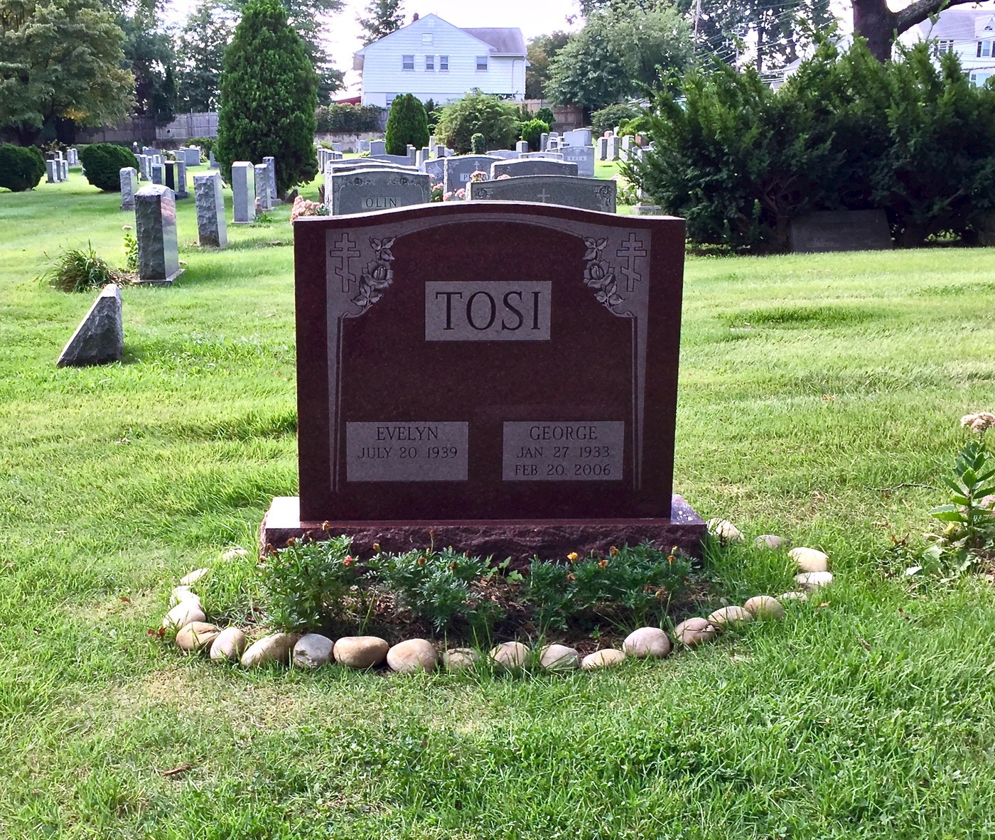 companion double headstone by Monroe Monuments
