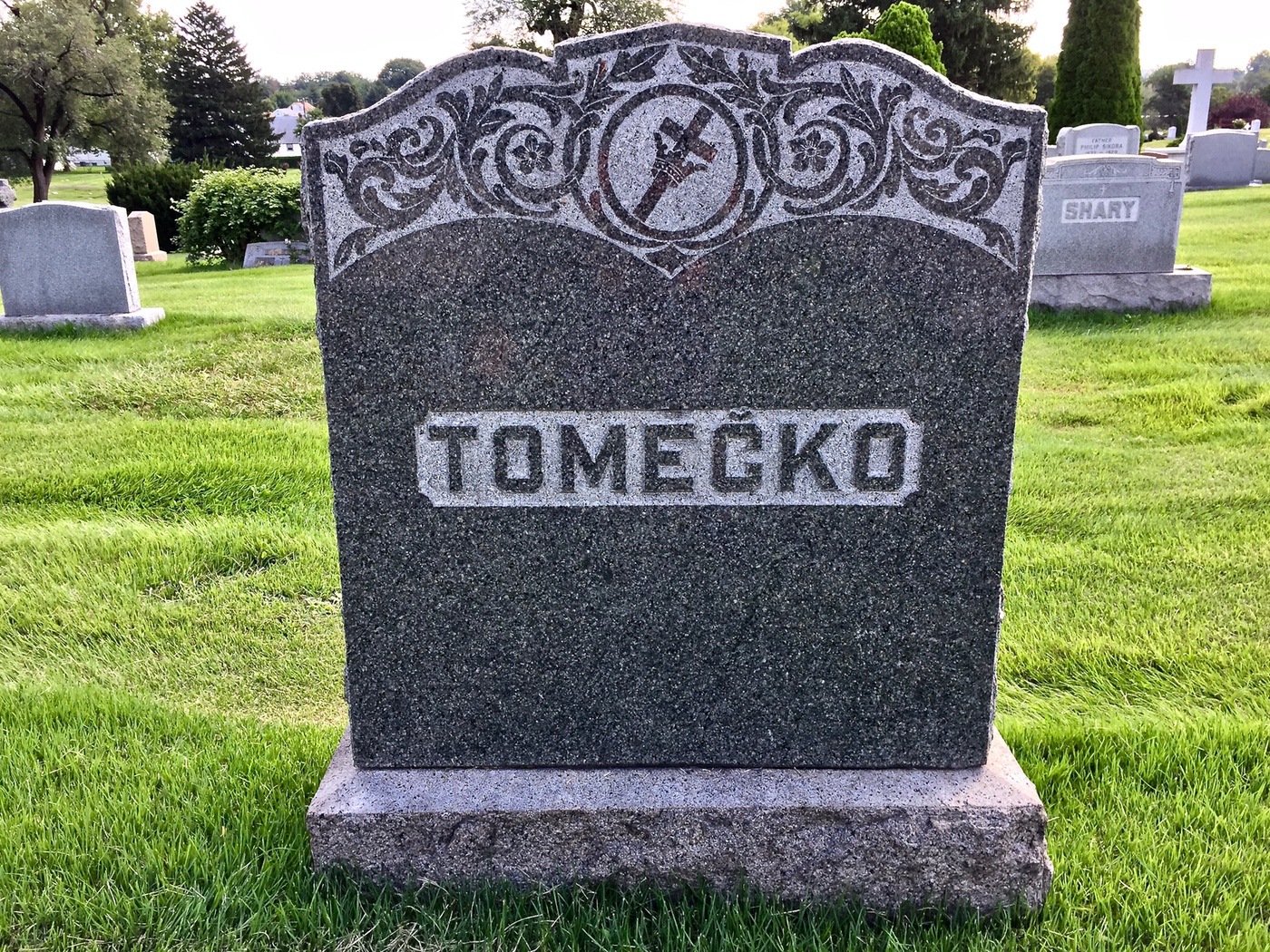 companion double headstone by Monroe Monuments in Northern New Jersey — example 4