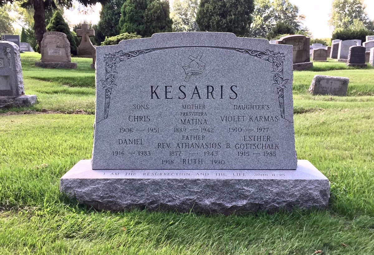 family monument by Monroe Monuments
